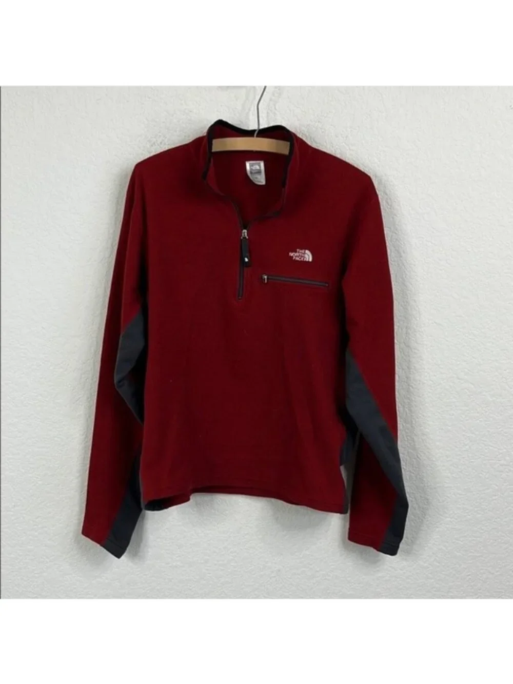 The North Face Men's Red Quarter-Zip Sweater